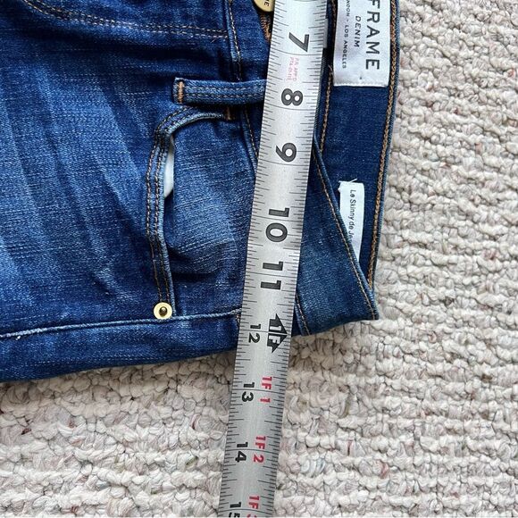 FRAME Denim Le Skinny de Jeanne Crop Jeans Tulip Raw Hem - Picture 7 of 13